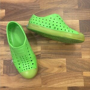 Native Bright Green Perforated Slip-Ons